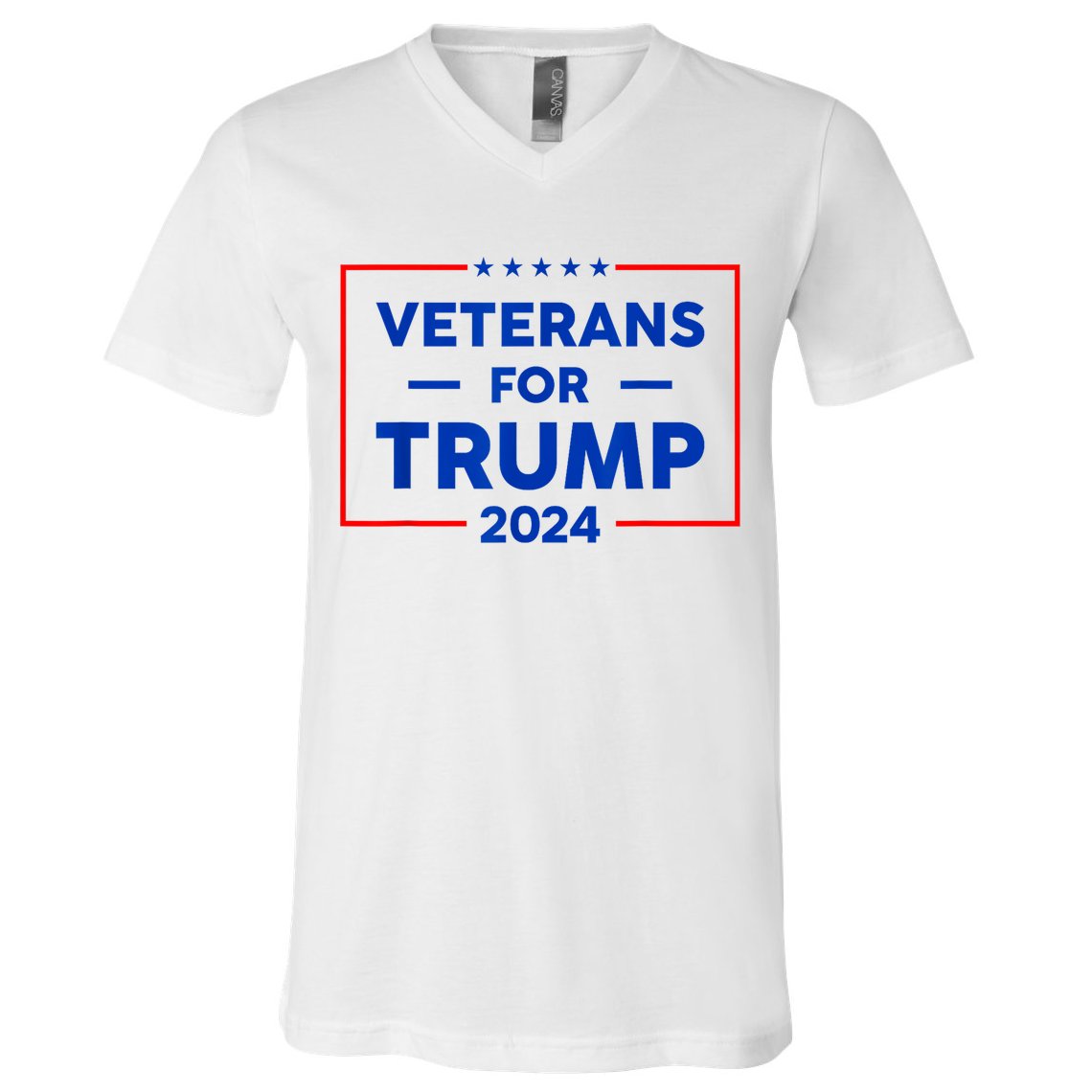 Veterans For Trump 2024 V-Neck T-Shirt