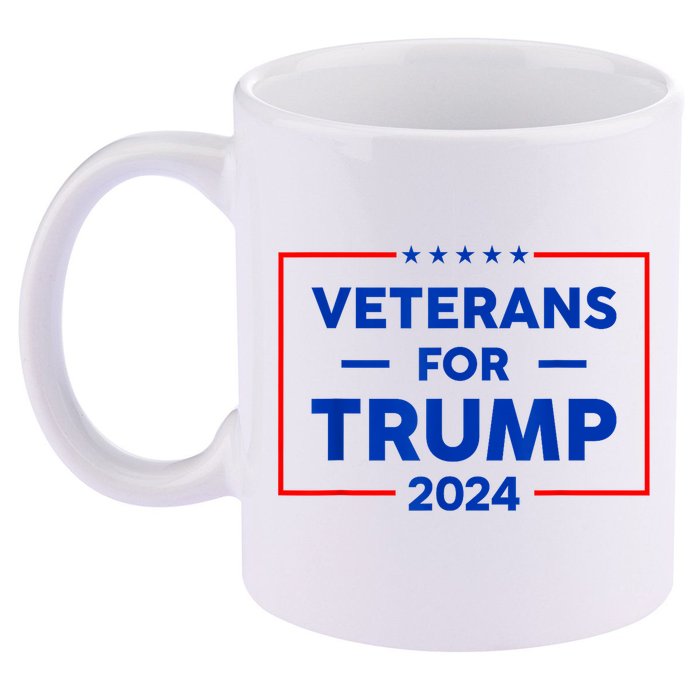 Veterans For Trump 2024 11oz C Handle Ceramic Mug