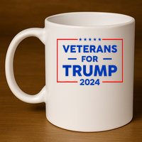Veterans For Trump 2024 11oz C Handle Ceramic Mug
