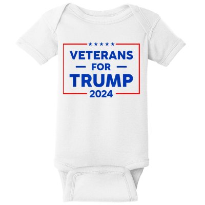 Veterans For Trump 2024 Baby Bodysuit
