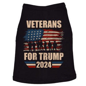 Veterans For Trump 2024 Pro American Troops Doggie Tank