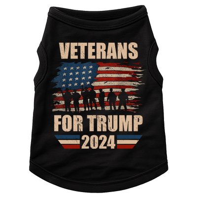 Veterans For Trump 2024 Pro American Troops Doggie Tank