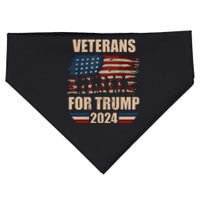 Veterans For Trump 2024 Pro American Troops USA-Made Doggie Bandana