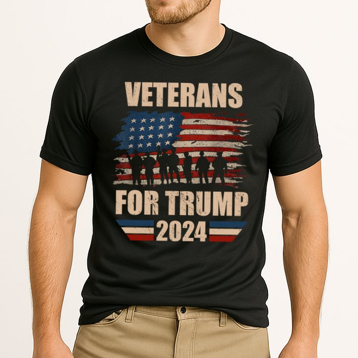 Veterans For Trump 2024 Pro American Troops Cooling Performance Crew T-Shirt