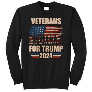 Veterans For Trump 2024 Pro American Troops Sweatshirt