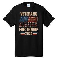 Veterans For Trump 2024 Pro American Troops Tall T-Shirt