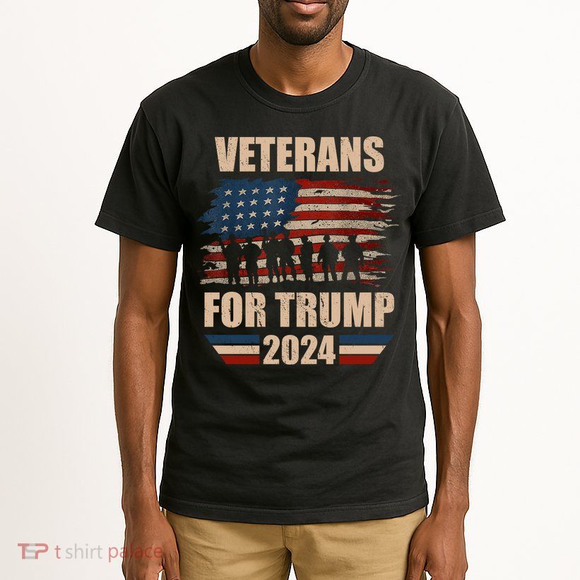 Veterans For Trump 2024 Pro American Troops Tall T-Shirt