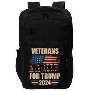 Veterans For Trump 2024 Pro American Troops Impact Tech Backpack