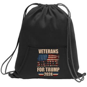 Veterans For Trump 2024 Pro American Troops Sweatshirt Cinch Pack Bag