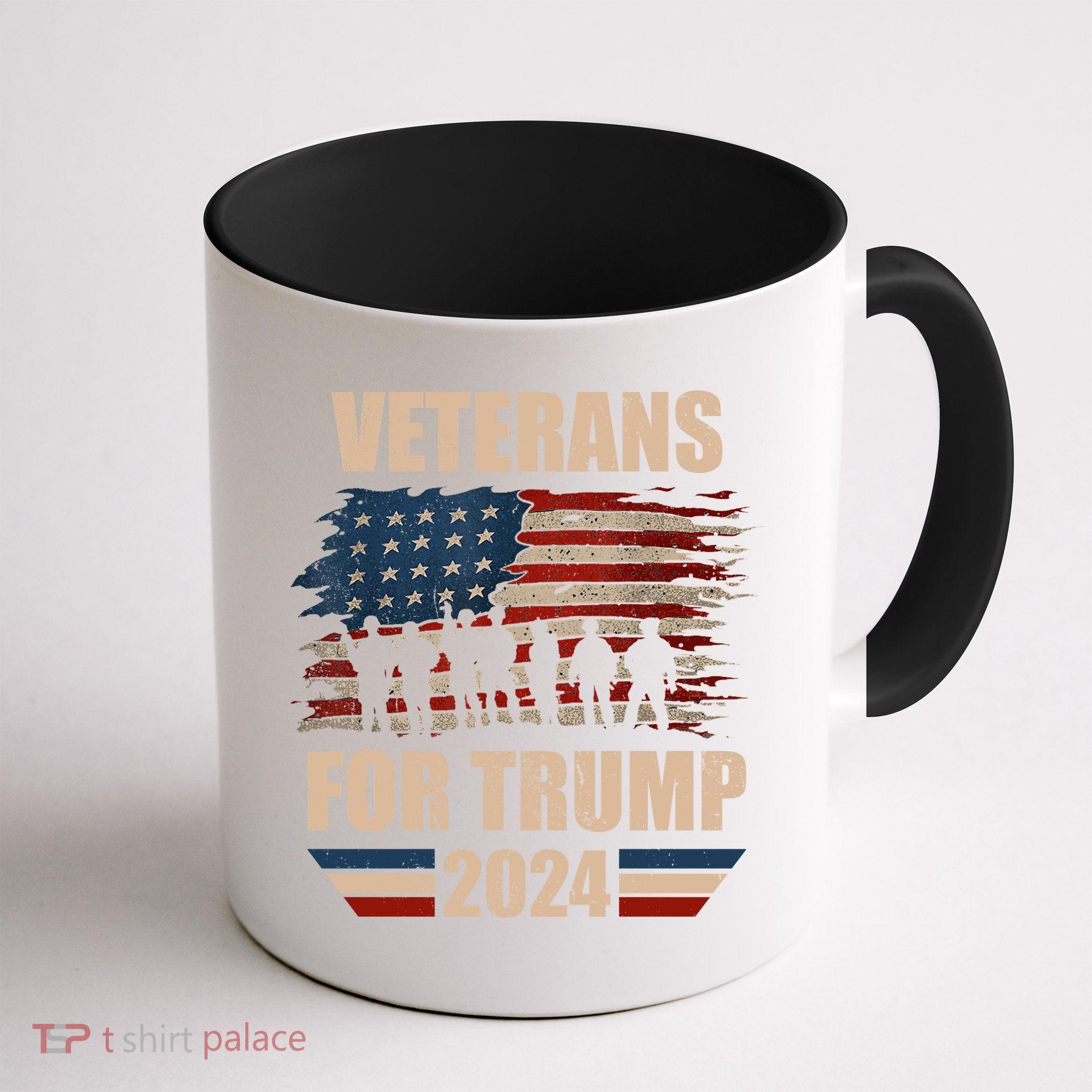 Veterans For Trump 2024 Pro American Troops Coffee Mug