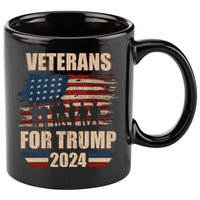 Veterans For Trump 2024 Pro American Troops 11oz C Handle Ceramic Mug