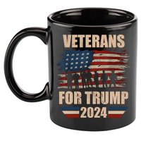 Veterans For Trump 2024 Pro American Troops 11oz C Handle Ceramic Mug