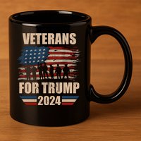 Veterans For Trump 2024 Pro American Troops 11oz C Handle Ceramic Mug