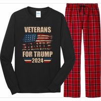 Veterans For Trump 2024 Pro American Troops Long Sleeve Pajama Set