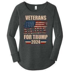 Veterans For Trump 2024 Pro American Troops Women's Perfect Tri Tunic Long Sleeve Shirt