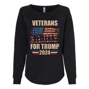 Veterans For Trump 2024 Pro American Troops Womens California Wash Sweatshirt