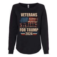 Veterans For Trump 2024 Pro American Troops Womens California Wash Sweatshirt