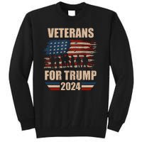 Veterans For Trump 2024 Pro American Troops Tall Sweatshirt