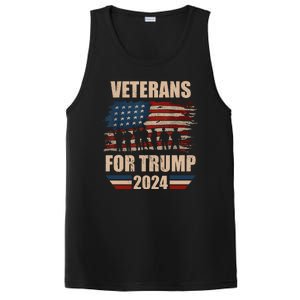 Veterans For Trump 2024 Pro American Troops PosiCharge Competitor Tank