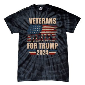 Veterans For Trump 2024 Pro American Troops Tie-Dye T-Shirt