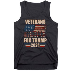 Veterans For Trump 2024 Pro American Troops Tank Top