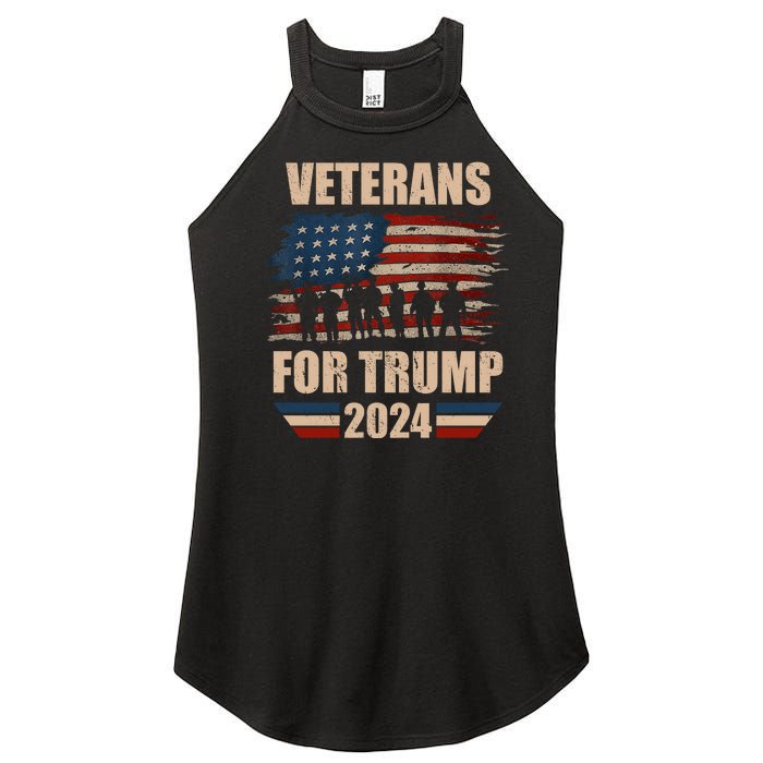 Veterans For Trump 2024 Pro American Troops Women's Perfect Tri Rocker Tank