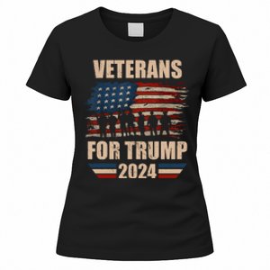 Veterans For Trump 2024 Pro American Troops Women's T-Shirt