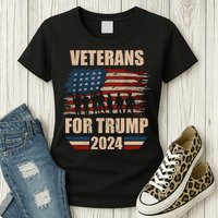 Veterans For Trump 2024 Pro American Troops Womens T-Shirt