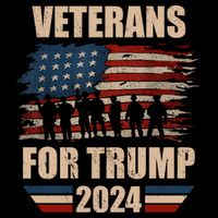Veterans For Trump 2024 Pro American Troops Womens T-Shirt