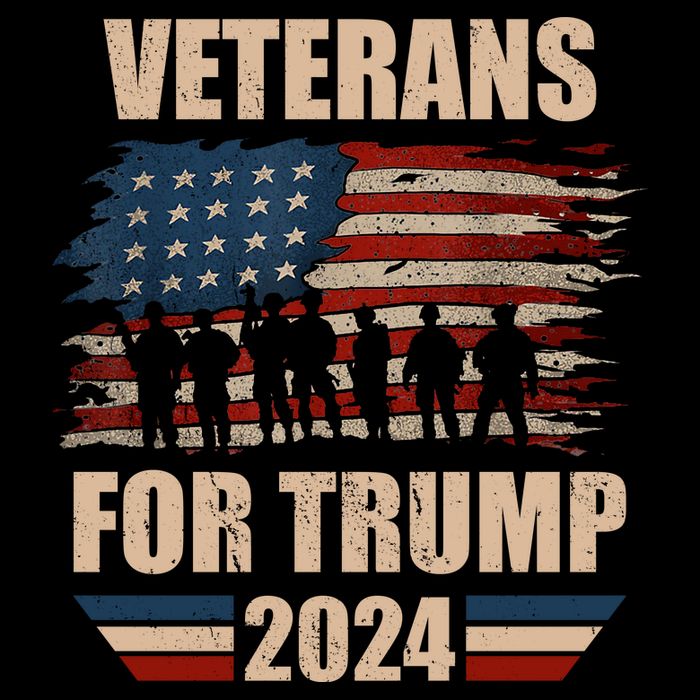Veterans For Trump 2024 Pro American Troops Womens T-Shirt