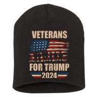 Veterans For Trump 2024 Pro American Troops Short Acrylic Beanie