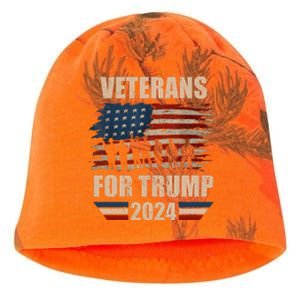 Veterans For Trump 2024 Pro American Troops Kati - Camo Knit Beanie