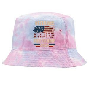 Veterans For Trump 2024 Pro American Troops Tie-Dyed Bucket Hat