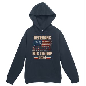 Veterans For Trump 2024 Pro American Troops Urban Pullover Hoodie