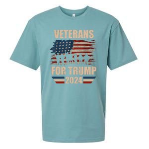 Veterans For Trump 2024 Pro American Troops Sueded Cloud Jersey T-Shirt