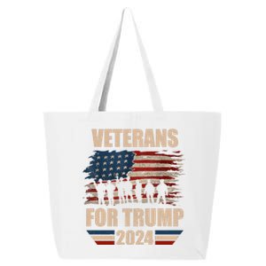 Veterans For Trump 2024 Pro American Troops 25L Jumbo Tote