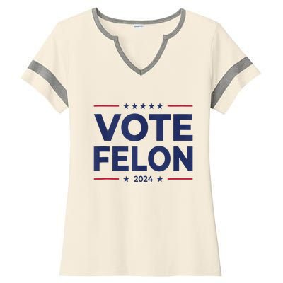 Vote Felon Trump 2024 45 And 47 Funny Vote For The Felon Tank Top Ladies Halftime Notch Neck Tee