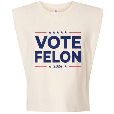 Vote Felon Trump 2024 45 And 47 Funny Vote For The Felon Tank Top Garment-Dyed Women's Muscle Tee