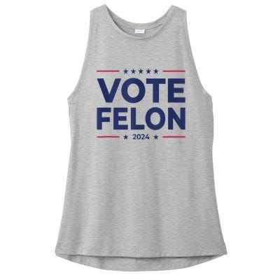 Vote Felon Trump 2024 45 And 47 Funny Vote For The Felon Tank Top Ladies PosiCharge Tri-Blend Wicking Tank