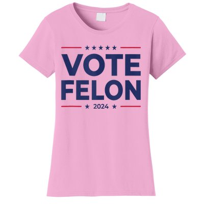 Vote Felon Trump 2024 45 And 47 Funny Vote For The Felon Tank Top Women's T-Shirt