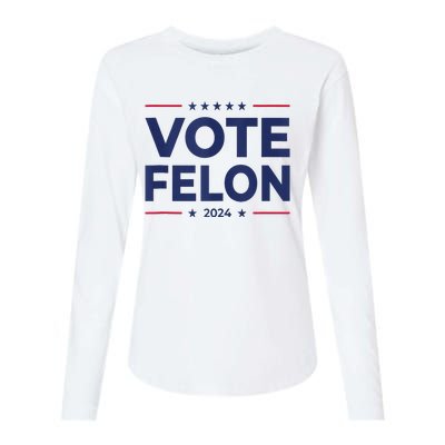 Vote Felon Trump 2024 45 And 47 Funny Vote For The Felon Tank Top Womens Cotton Relaxed Long Sleeve T-Shirt