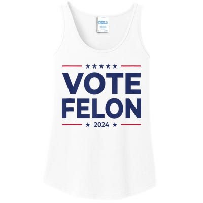 Vote Felon Trump 2024 45 And 47 Funny Vote For The Felon Tank Top Ladies Essential Tank