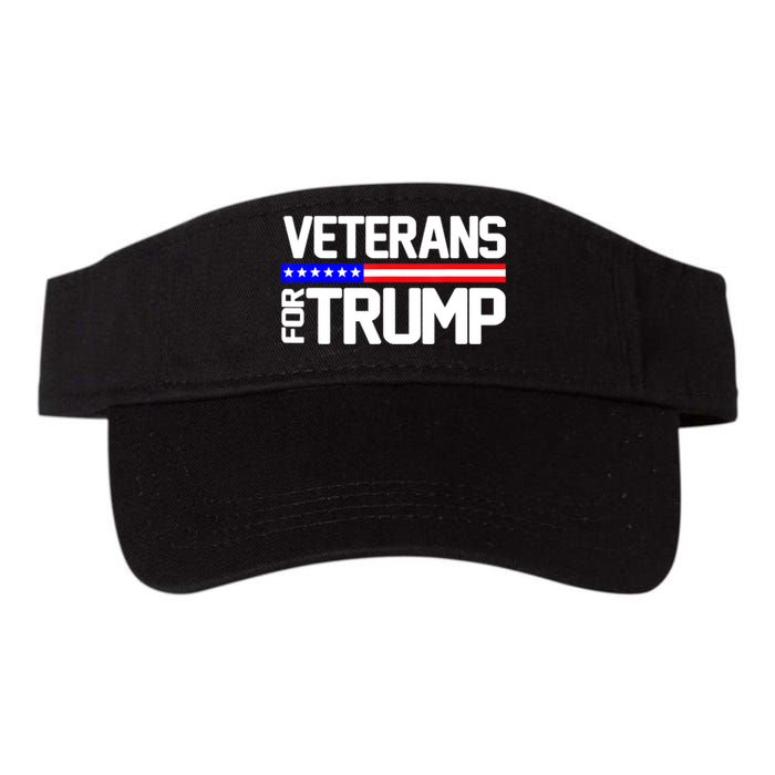 Veterans For Trump Political Veterans Day Gift Valucap Bio-Washed Visor