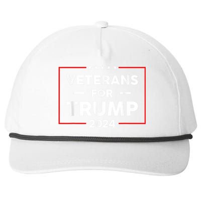 Veterans For Trump 2024 Snapback Five-Panel Rope Hat