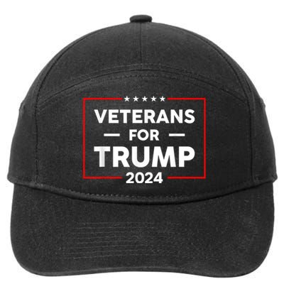 Veterans For Trump 2024 7-Panel Snapback Hat