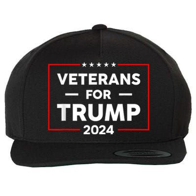 Veterans For Trump 2024 Wool Snapback Cap