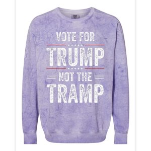 Vote For Trump Not The Tramp Colorblast Crewneck Sweatshirt