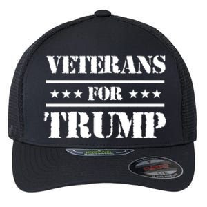 Veterans For Trump 2024 Flexfit Unipanel Trucker Cap