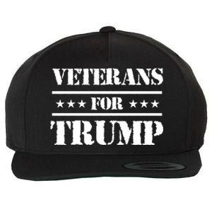 Veterans For Trump 2024 Wool Snapback Cap