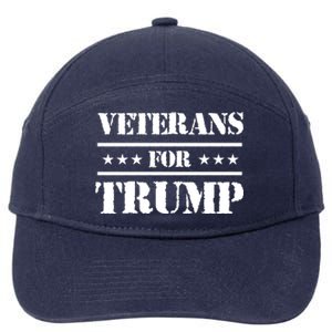 Veterans For Trump 2024 7-Panel Snapback Hat